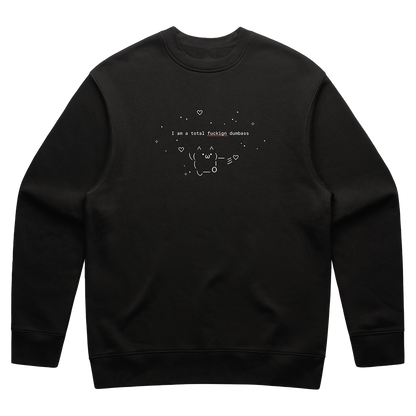 Ascii Black Embroidered Sweatshirt