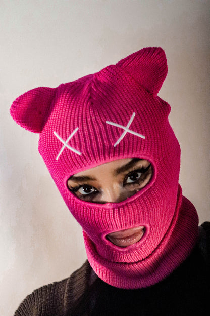 Cat Burglar Balaclava - Pink